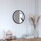 Flash Furniture 16" Round Black Metal Framed Accent Wall Mirror HFKHD-6GD-CRE8-881315-GG - alternate 1